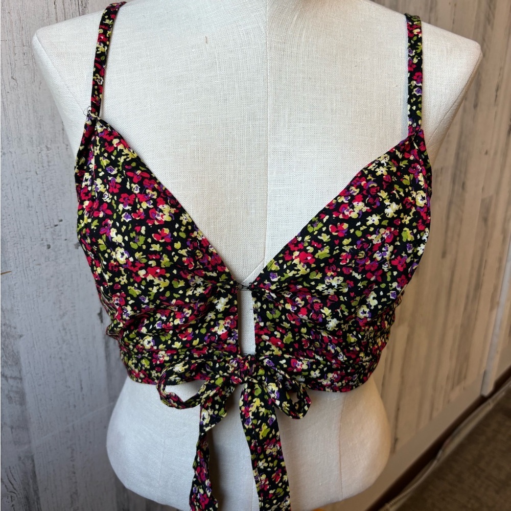 Colorful Print Crop Top